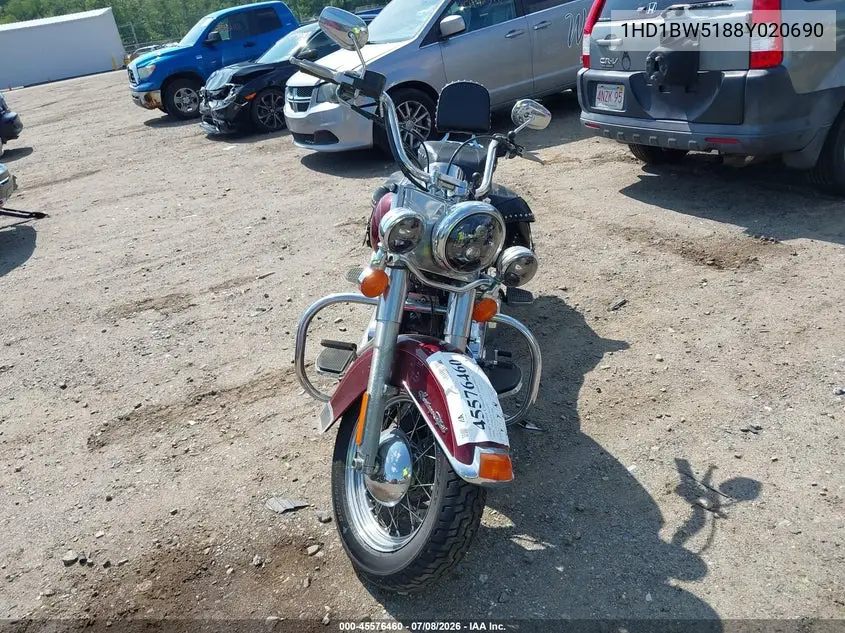 2008 Harley-Davidson Flstc VIN: 1HD1BW5188Y020690 Lot: 45576460