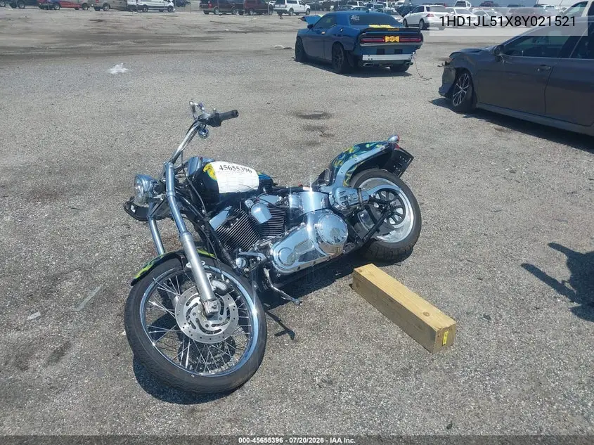 2008 Harley-Davidson Fxstc VIN: 1HD1JL51X8Y021521 Lot: 45655396