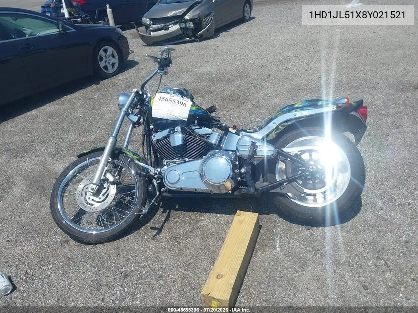 2008 Harley-Davidson Fxstc VIN: 1HD1JL51X8Y021521 Lot: 45655396