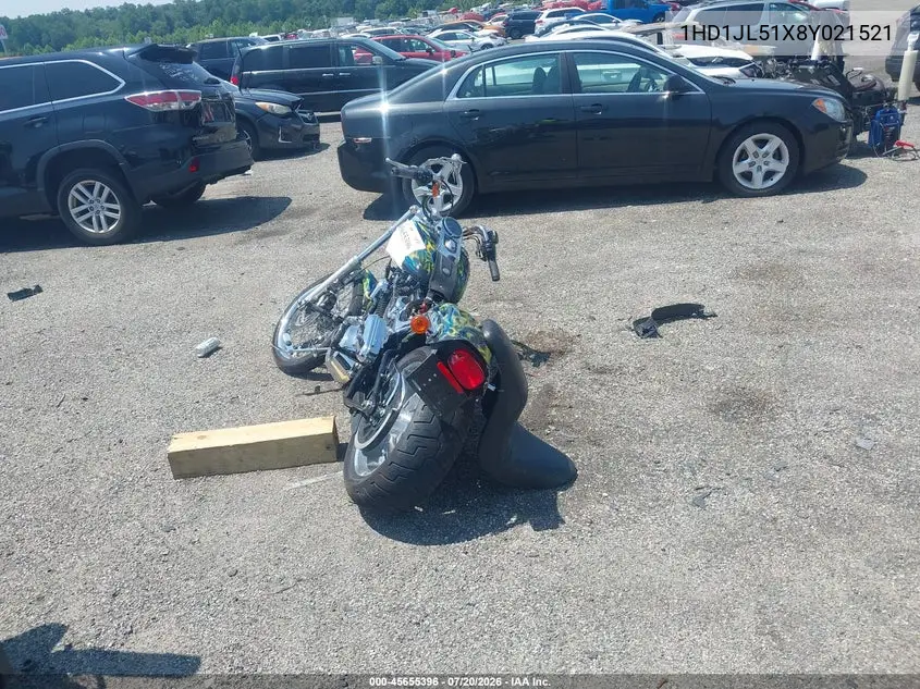 2008 Harley-Davidson Fxstc VIN: 1HD1JL51X8Y021521 Lot: 45655396
