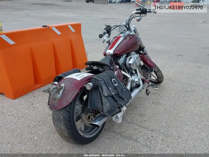 2009 Harley-Davidson Fxcwc VIN: 1HD1JK5189Y022470 Lot: 45294046