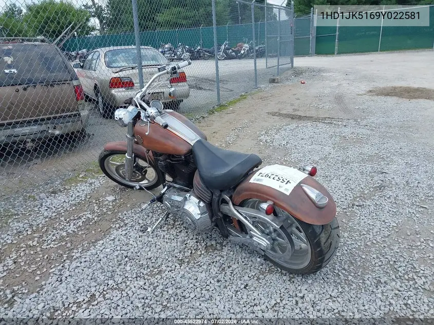2009 Harley-Davidson Fxcwc VIN: 1HD1JK5169Y022581 Lot: 45522974
