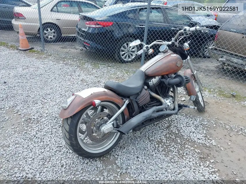 2009 Harley-Davidson Fxcwc VIN: 1HD1JK5169Y022581 Lot: 45522974