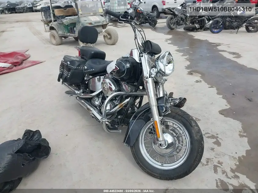 2011 Harley-Davidson Flstc VIN: 1HD1BW510BB046310 Lot: 44522480