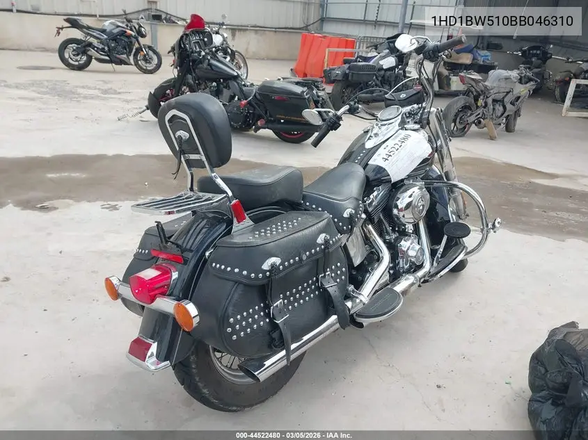 2011 Harley-Davidson Flstc VIN: 1HD1BW510BB046310 Lot: 44522480