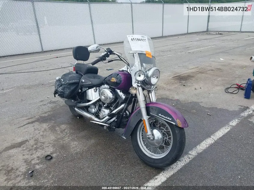 2011 Harley-Davidson Flstc VIN: 1HD1BW514BB024732 Lot: 45186937