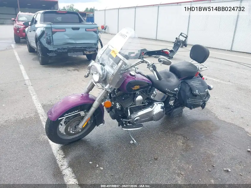 2011 Harley-Davidson Flstc VIN: 1HD1BW514BB024732 Lot: 45186937