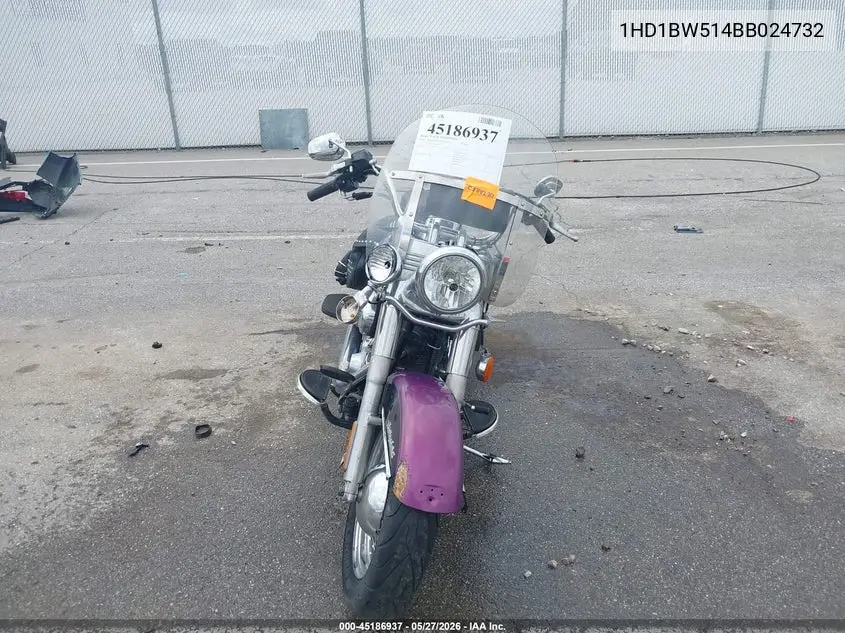 2011 Harley-Davidson Flstc VIN: 1HD1BW514BB024732 Lot: 45186937