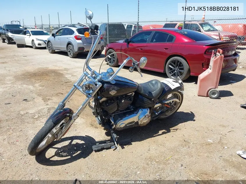 2011 Harley-Davidson Fxcwc VIN: 1HD1JK518BB028181 Lot: 45250547