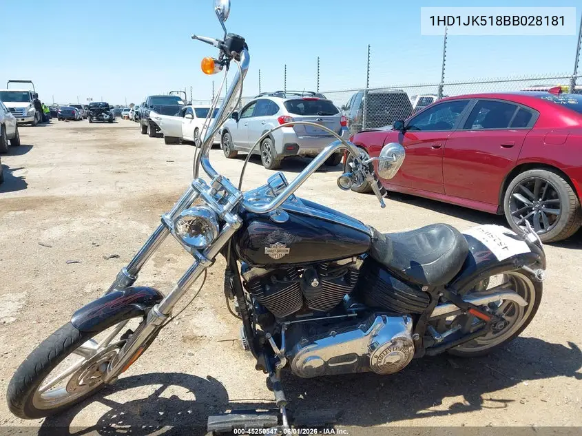 2011 Harley-Davidson Fxcwc VIN: 1HD1JK518BB028181 Lot: 45250547