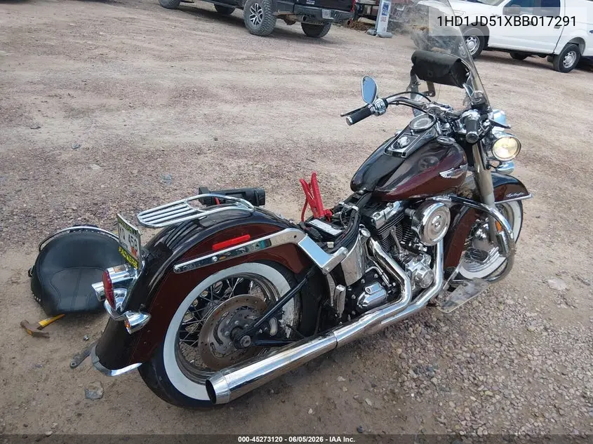 2011 Harley-Davidson Flstn VIN: 1HD1JD51XBB017291 Lot: 45273120