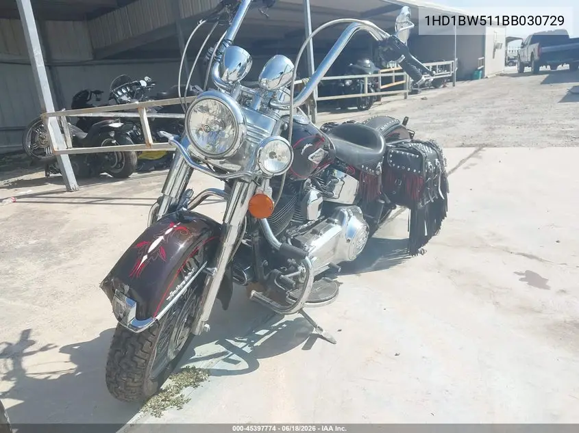 2011 Harley-Davidson Flstc VIN: 1HD1BW511BB030729 Lot: 45397774