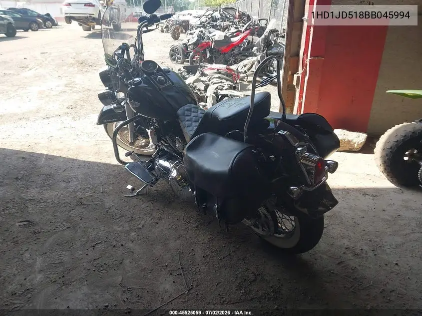 2011 Harley-Davidson Flstn VIN: 1HD1JD518BB045994 Lot: 45525059