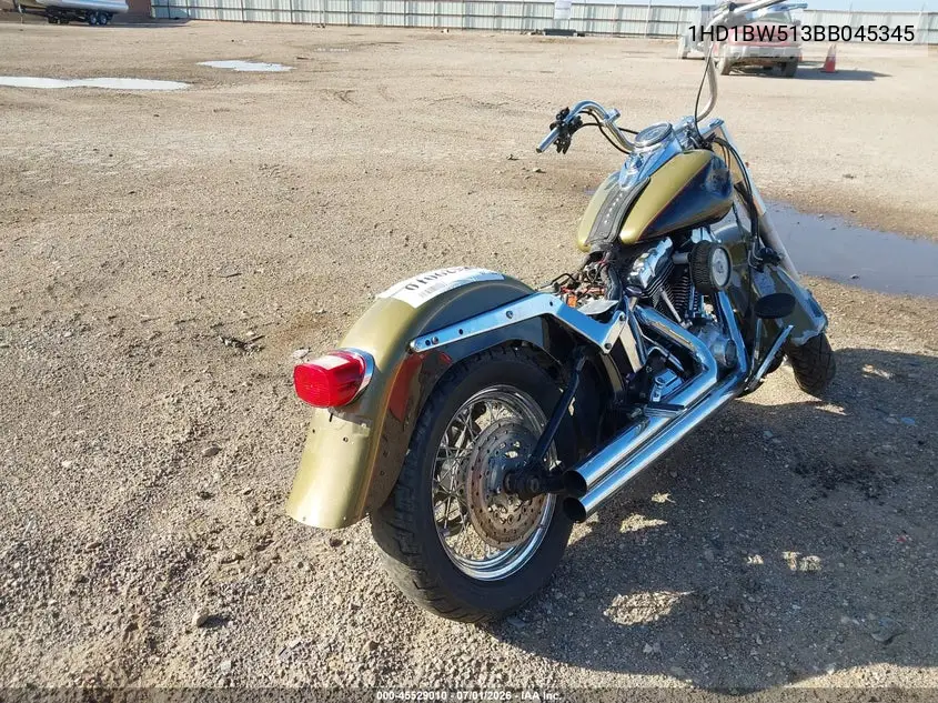 2011 Harley-Davidson Flstc VIN: 1HD1BW513BB045345 Lot: 45529010