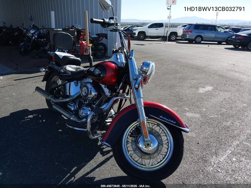 2012 Harley-Davidson Flstc Heritage Softail Classic VIN: 1HD1BWV13CB032791 Lot: 45073949