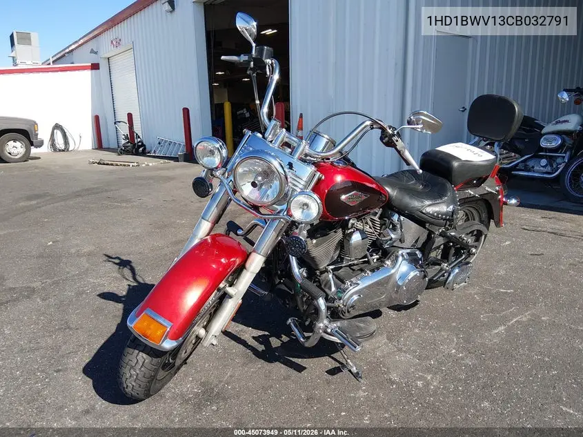 2012 Harley-Davidson Flstc Heritage Softail Classic VIN: 1HD1BWV13CB032791 Lot: 45073949