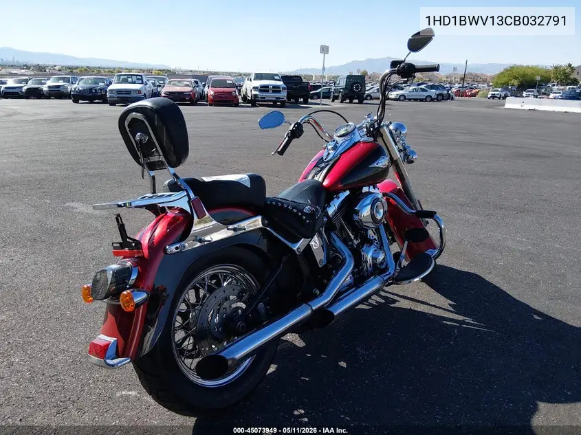 2012 Harley-Davidson Flstc Heritage Softail Classic VIN: 1HD1BWV13CB032791 Lot: 45073949