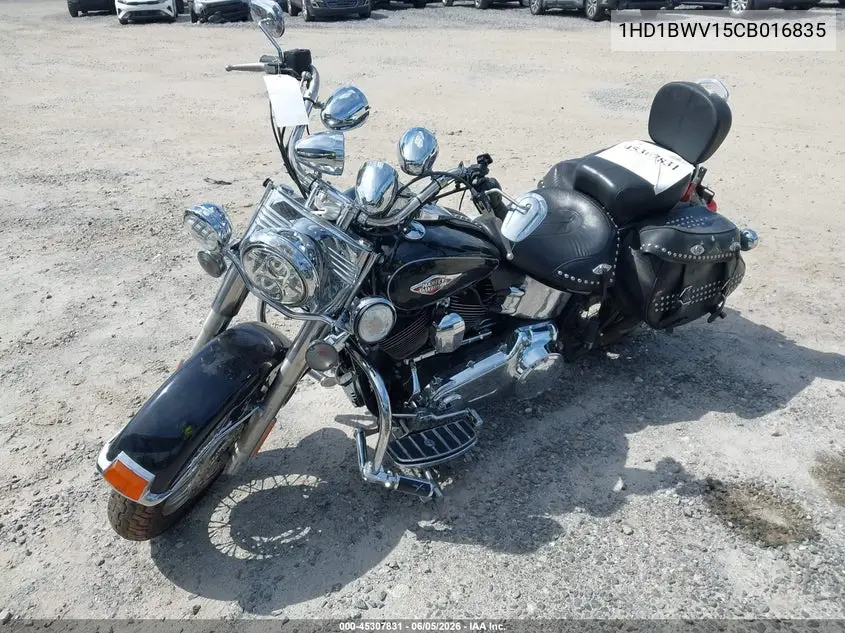 2012 Harley-Davidson Flstc Heritage Softail Classic VIN: 1HD1BWV15CB016835 Lot: 45307831
