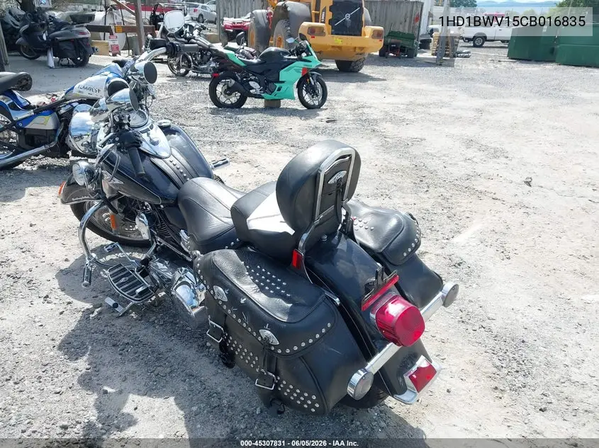 2012 Harley-Davidson Flstc Heritage Softail Classic VIN: 1HD1BWV15CB016835 Lot: 45307831
