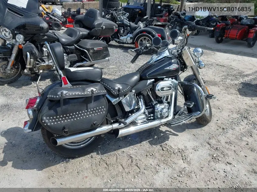 2012 Harley-Davidson Flstc Heritage Softail Classic VIN: 1HD1BWV15CB016835 Lot: 45307831
