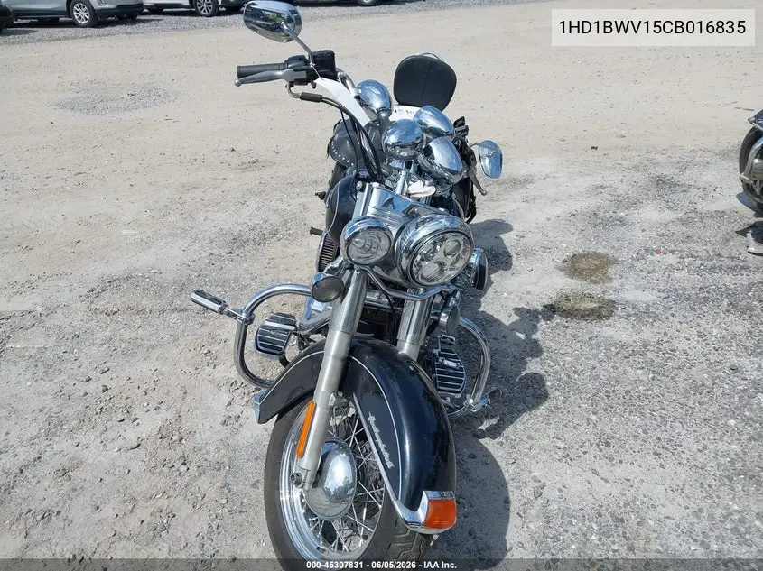 2012 Harley-Davidson Flstc Heritage Softail Classic VIN: 1HD1BWV15CB016835 Lot: 45307831