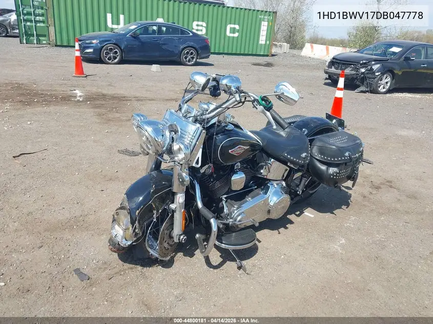 2013 Harley-Davidson Flstc Heritage Softail Classic VIN: 1HD1BWV17DB047778 Lot: 44800181