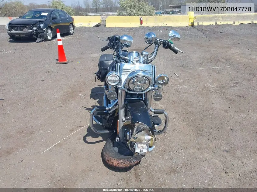 2013 Harley-Davidson Flstc Heritage Softail Classic VIN: 1HD1BWV17DB047778 Lot: 44800181