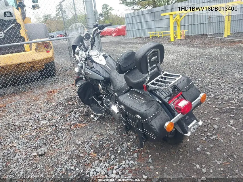 2013 Harley-Davidson Flstc Heritage Softail Classic VIN: 1HD1BWV18DB013400 Lot: 45001647