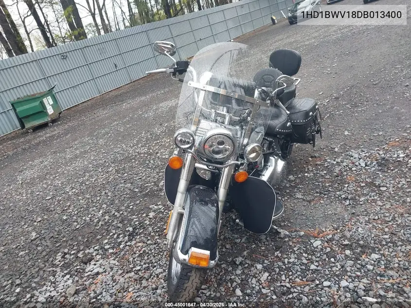2013 Harley-Davidson Flstc Heritage Softail Classic VIN: 1HD1BWV18DB013400 Lot: 45001647