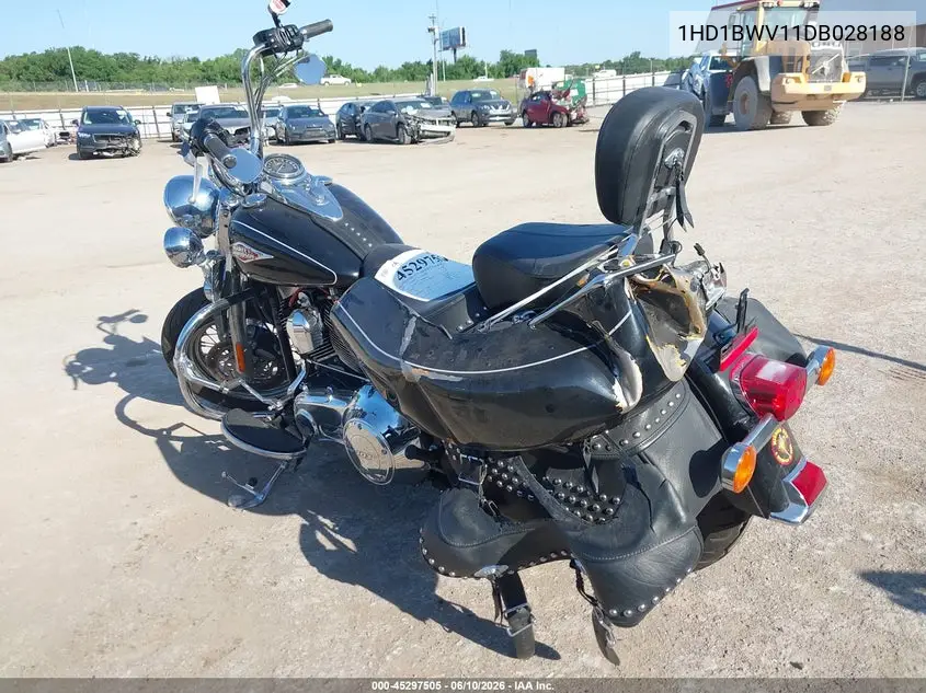 2013 Harley-Davidson Flstc Heritage Softail Classic VIN: 1HD1BWV11DB028188 Lot: 45297505