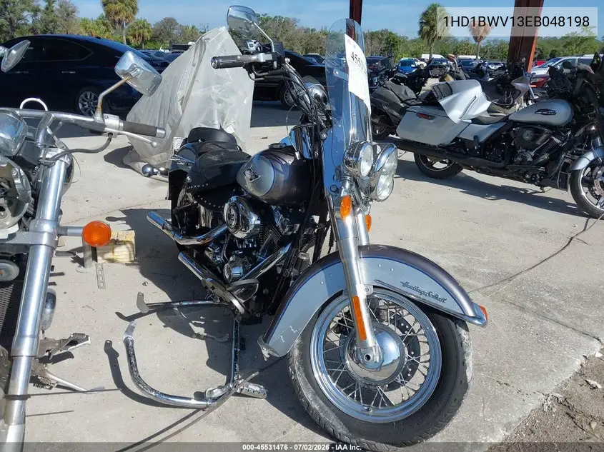 2014 Harley-Davidson Flstc Heritage Softail Classic VIN: 1HD1BWV13EB048198 Lot: 45531476