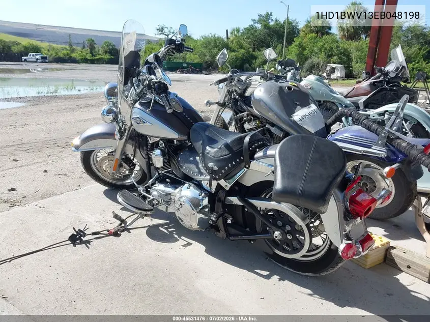 2014 Harley-Davidson Flstc Heritage Softail Classic VIN: 1HD1BWV13EB048198 Lot: 45531476