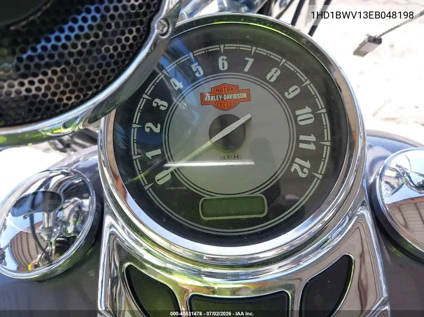 2014 Harley-Davidson Flstc Heritage Softail Classic VIN: 1HD1BWV13EB048198 Lot: 45531476