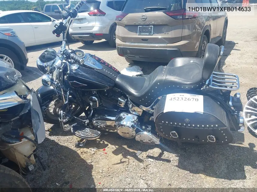 2015 Harley-Davidson Flstc Heritage Softail Classic VIN: 1HD1BWV1XFB014633 Lot: 45232670