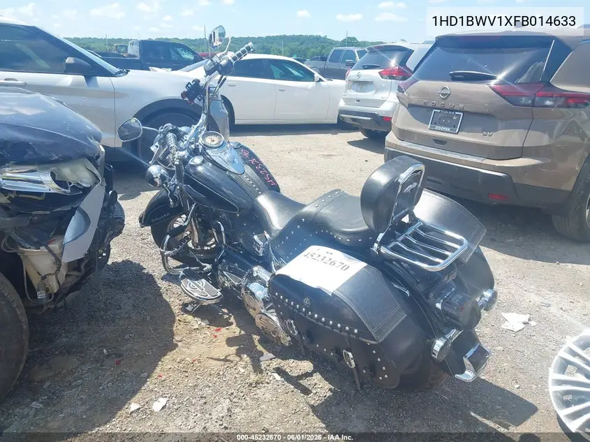 2015 Harley-Davidson Flstc Heritage Softail Classic VIN: 1HD1BWV1XFB014633 Lot: 45232670