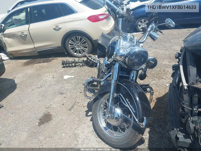 2015 Harley-Davidson Flstc Heritage Softail Classic VIN: 1HD1BWV1XFB014633 Lot: 45232670