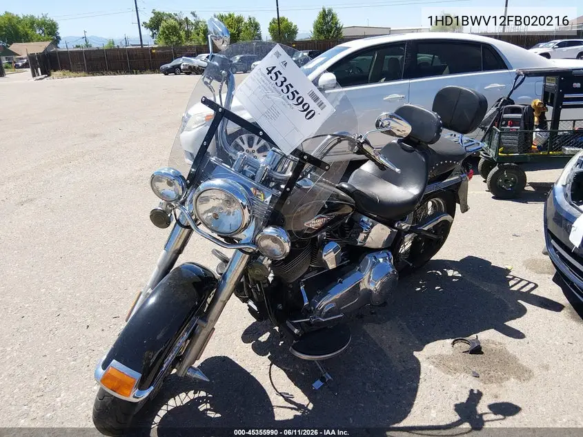 2015 Harley-Davidson Flstc Heritage Softail Classic VIN: 1HD1BWV12FB020216 Lot: 45355990