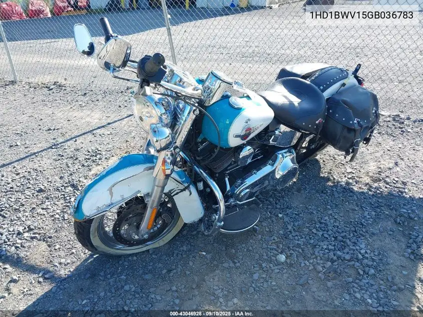 2016 Harley-Davidson Flstc Heritage Softail Classic VIN: 1HD1BWV15GB036783 Lot: 43046928