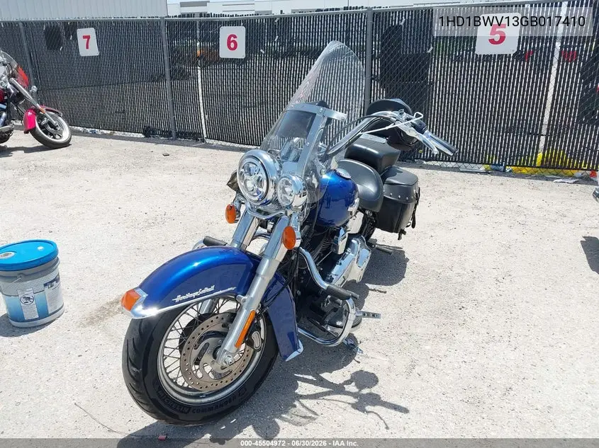 2016 Harley-Davidson Flstc Heritage Softail Classic VIN: 1HD1BWV13GB017410 Lot: 45504972