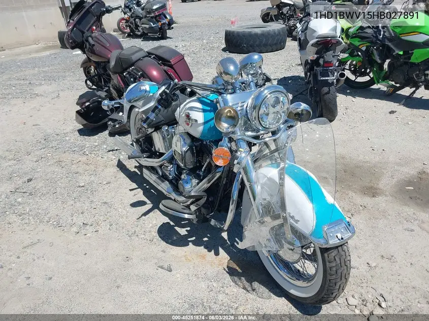 2017 Harley-Davidson Flstc Heritage Softail Classic VIN: 1HD1BWV15HB027891 Lot: 45251874