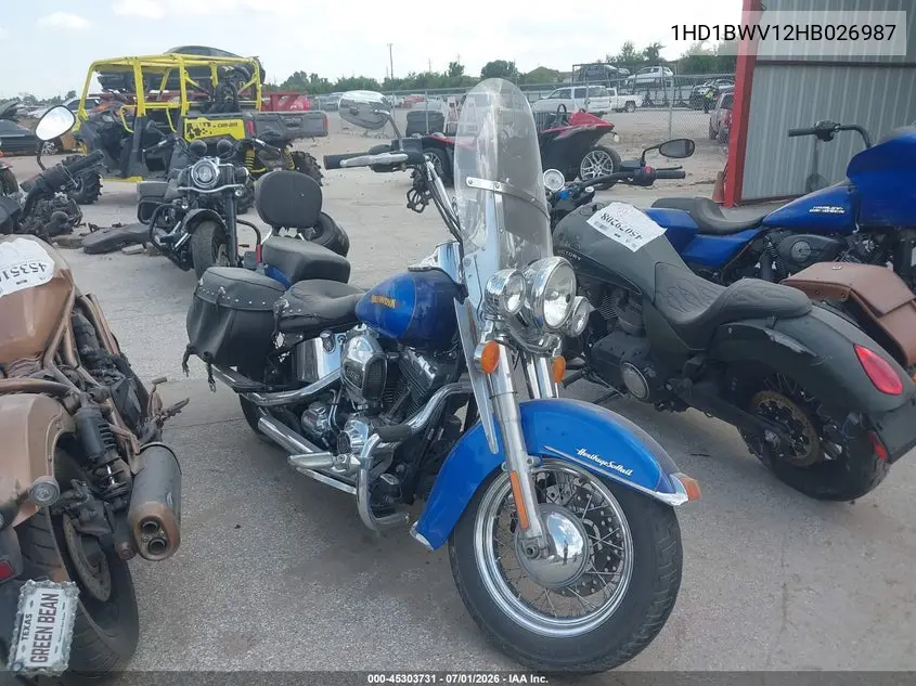 2017 Harley-Davidson Flstc Heritage Softail Classic VIN: 1HD1BWV12HB026987 Lot: 45303731