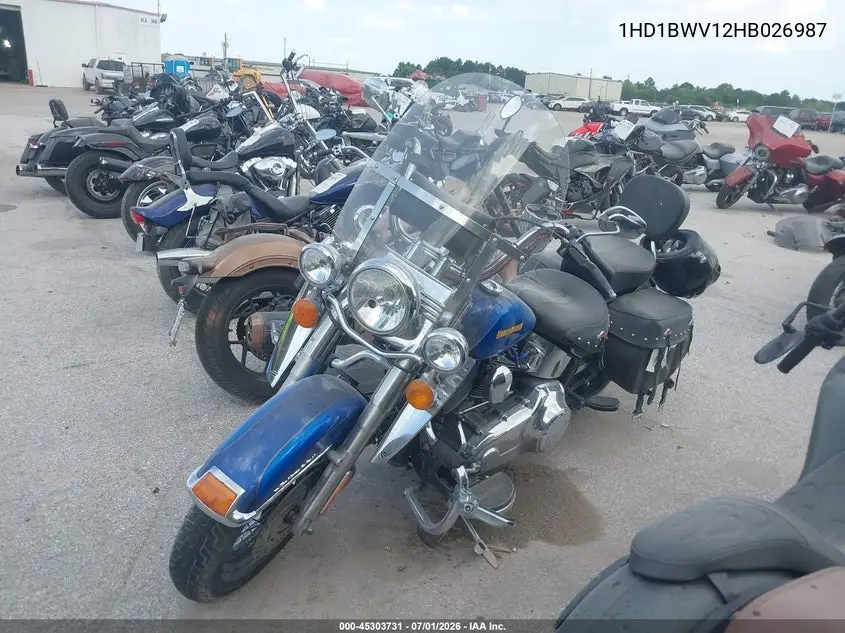 2017 Harley-Davidson Flstc Heritage Softail Classic VIN: 1HD1BWV12HB026987 Lot: 45303731