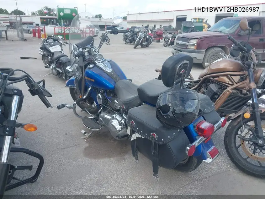 2017 Harley-Davidson Flstc Heritage Softail Classic VIN: 1HD1BWV12HB026987 Lot: 45303731