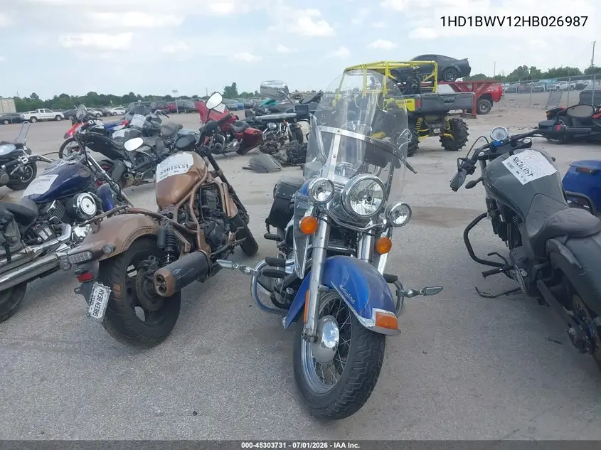2017 Harley-Davidson Flstc Heritage Softail Classic VIN: 1HD1BWV12HB026987 Lot: 45303731