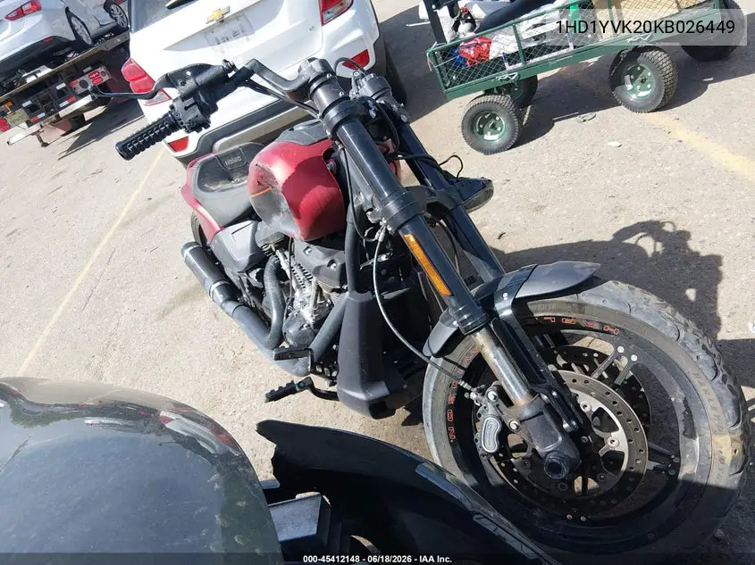 2019 Harley-Davidson Fxdrs VIN: 1HD1YVK20KB026449 Lot: 45412148