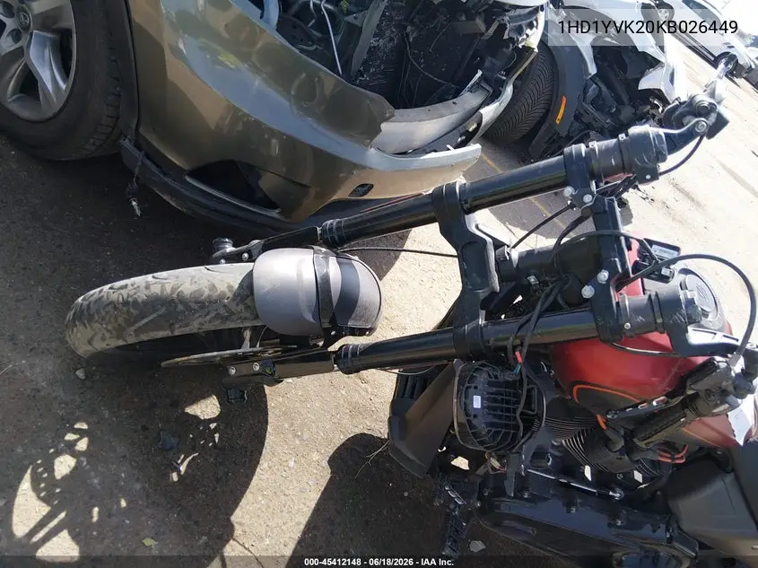 2019 Harley-Davidson Fxdrs VIN: 1HD1YVK20KB026449 Lot: 45412148