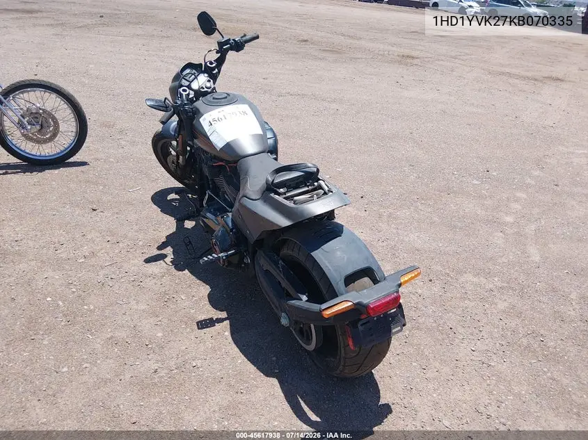 2019 Harley-Davidson Fxdrs VIN: 1HD1YVK27KB070335 Lot: 45617938