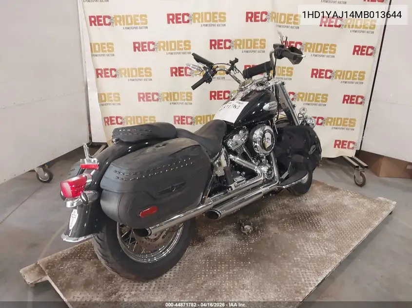 2021 Harley-Davidson Flhc VIN: 1HD1YAJ14MB013644 Lot: 44871782