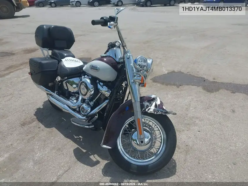 2021 Harley-Davidson Flhc VIN: 1HD1YAJ14MB013370 Lot: 45395662