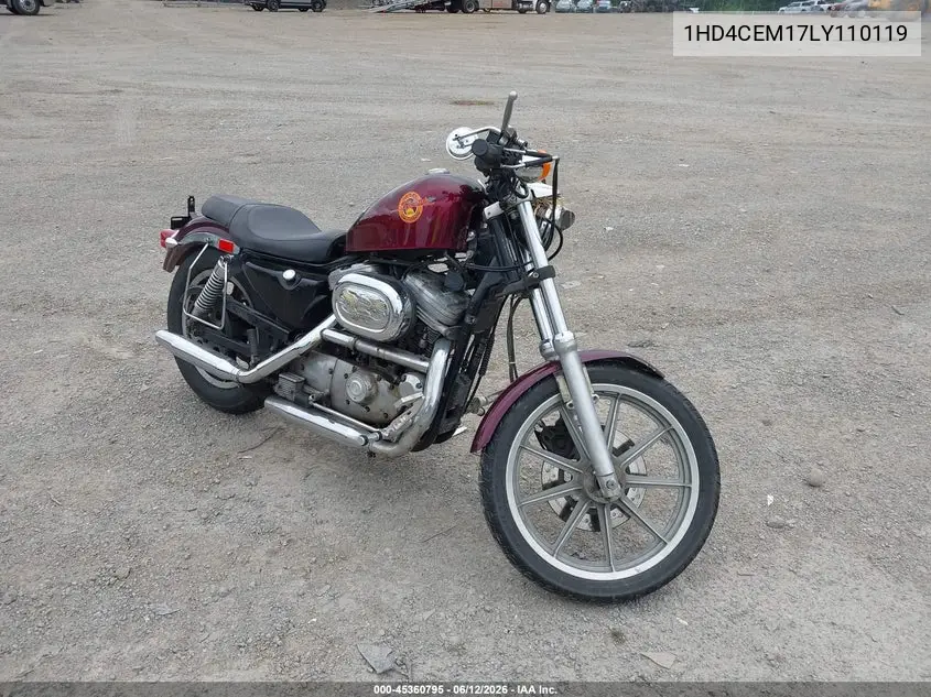 1990 Harley-Davidson Xlh883 H VIN: 1HD4CEM17LY110119 Lot: 45360795